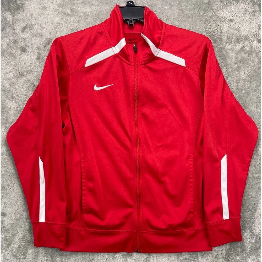 Nike Men's Full Zip Jacket Size Small Red Lightweight Performance‎ 598443-658